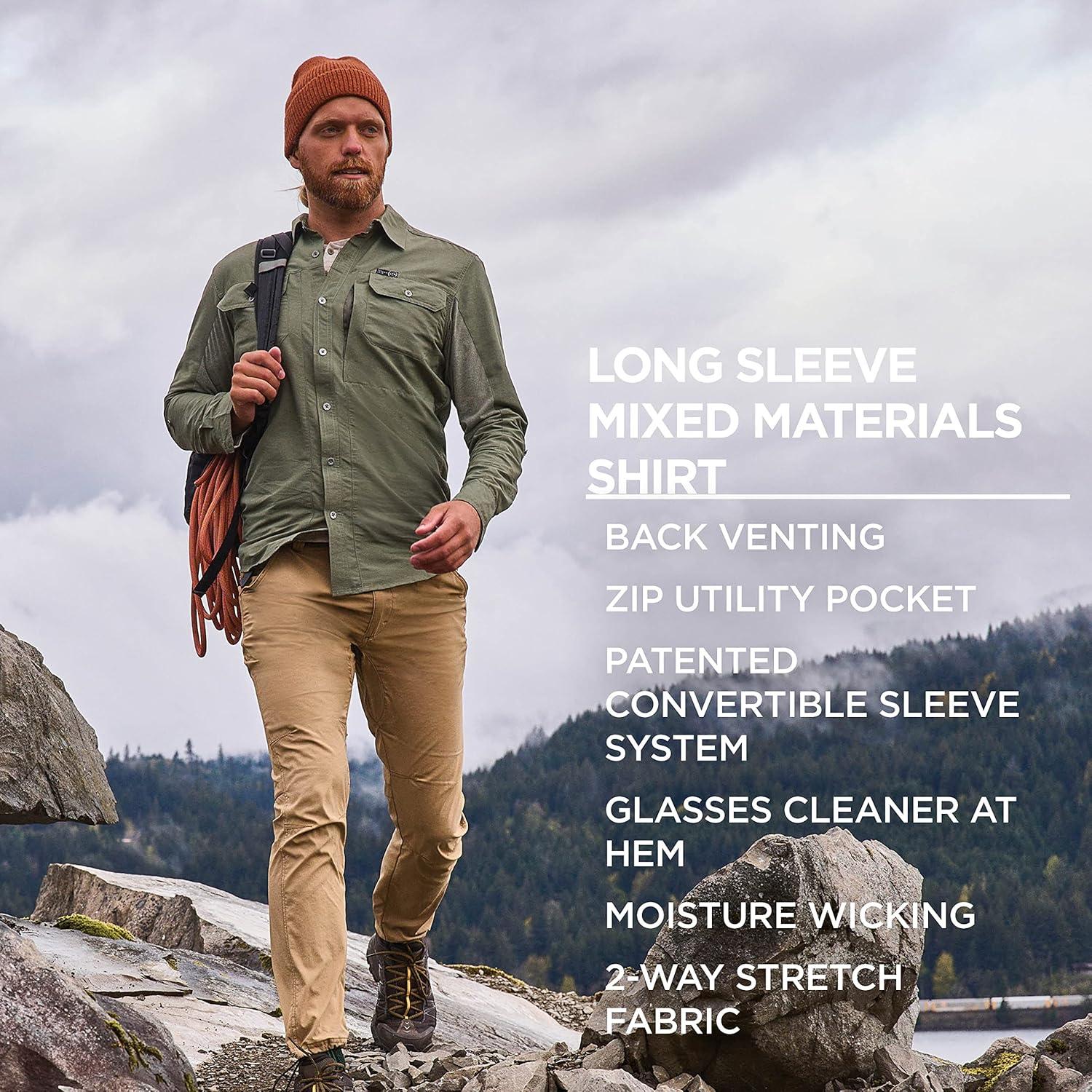 imageATG by Wrangler Mens Long Sleeve Mixed Material ShirtTwill