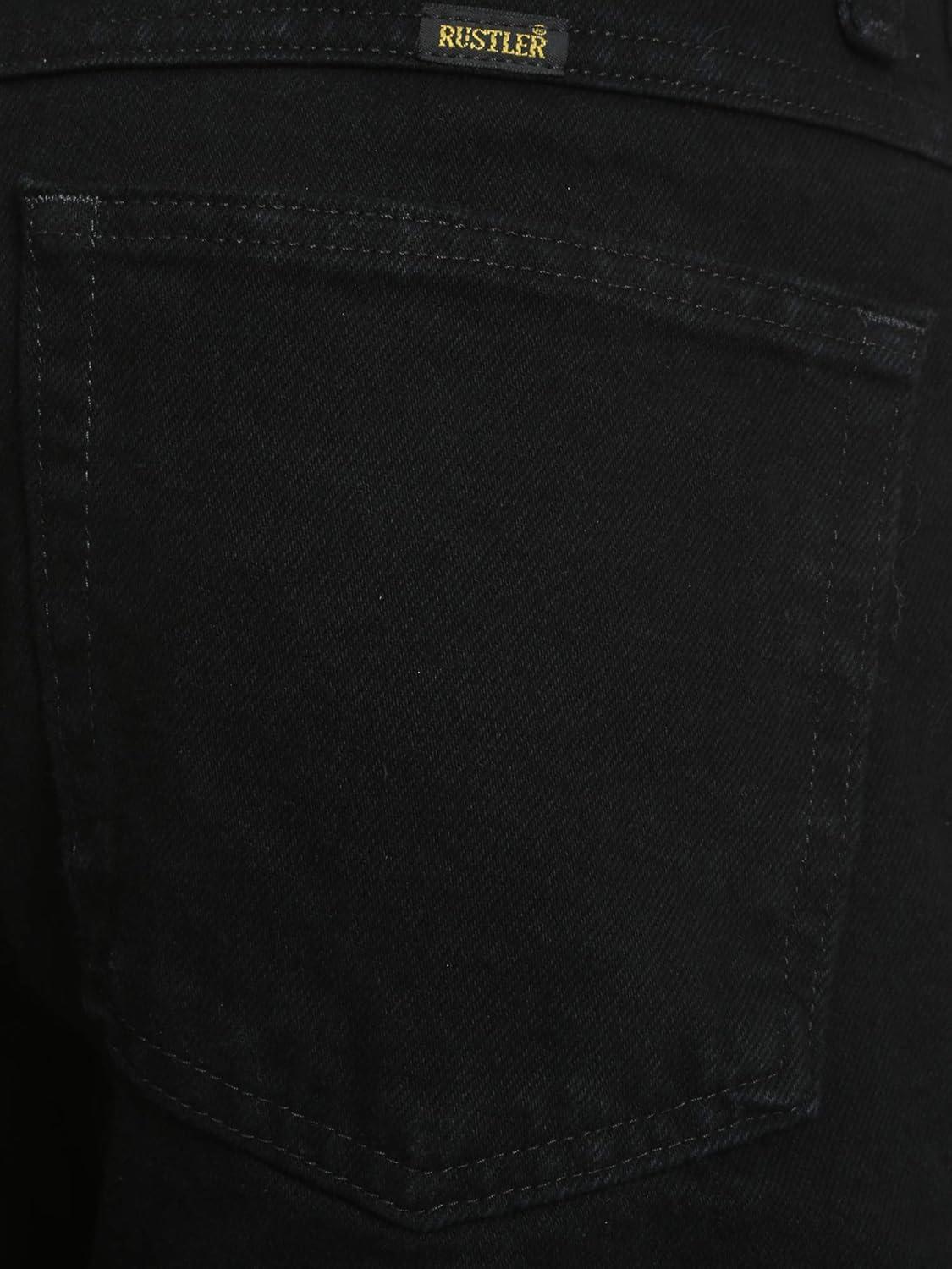 imageRustler Mens Classic Regular Fit JeanCoal Black