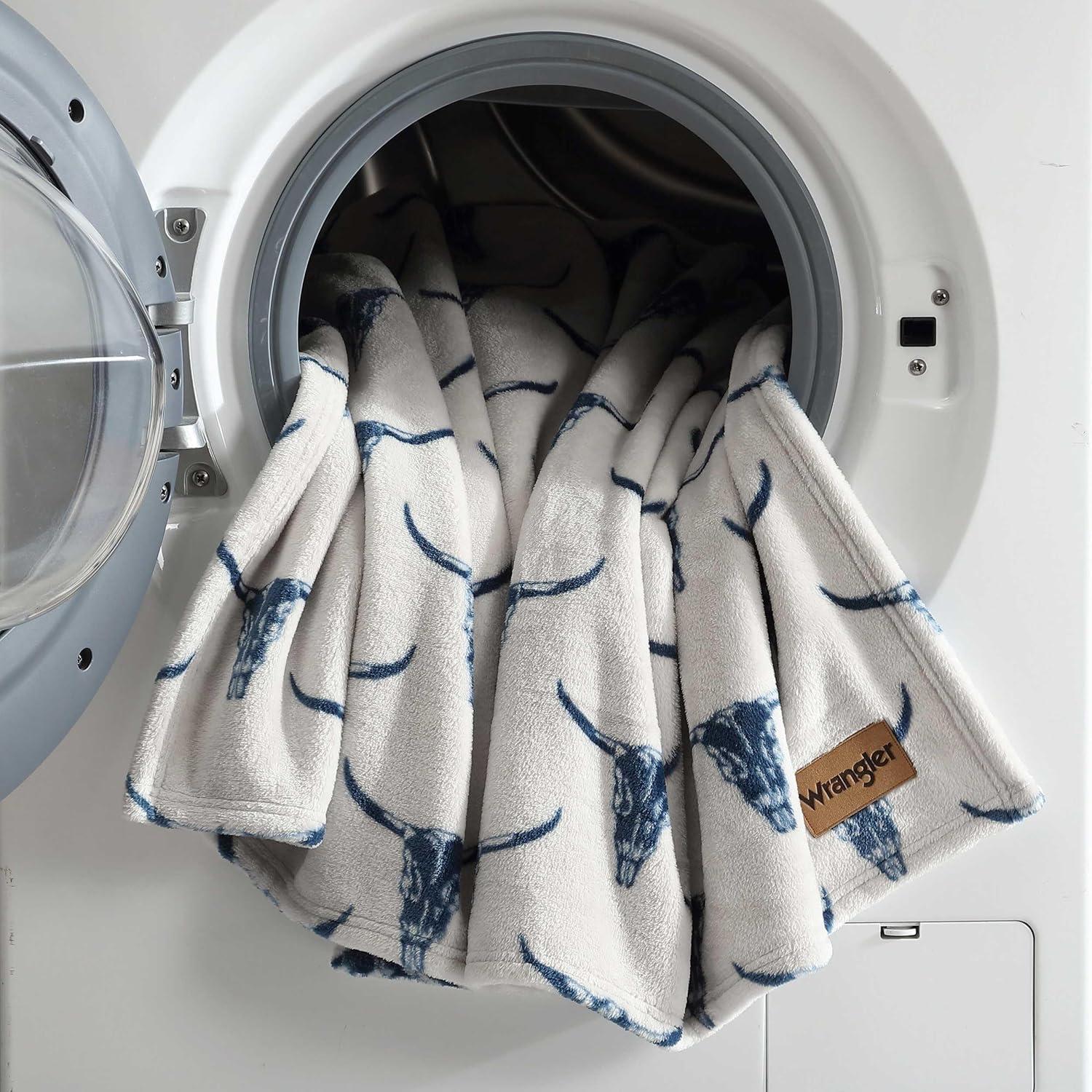 imageWrangler Blanket Super Soft Plush Bedding Yellowstone Inspired Throw Blanket for Couch or Bed Cactus Garden Green 50quot x 70quotPlains Creek Blue