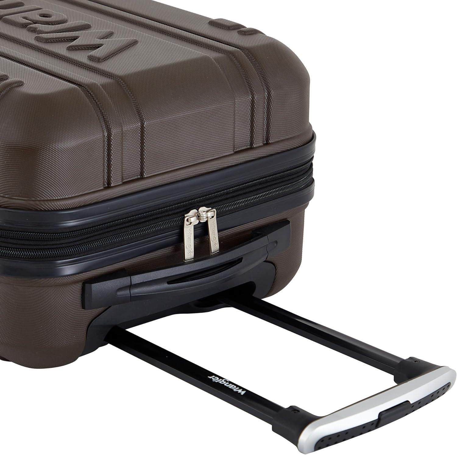 imageWrangler 20quot Astral Hardside CarryOn Luggage BlackCedar