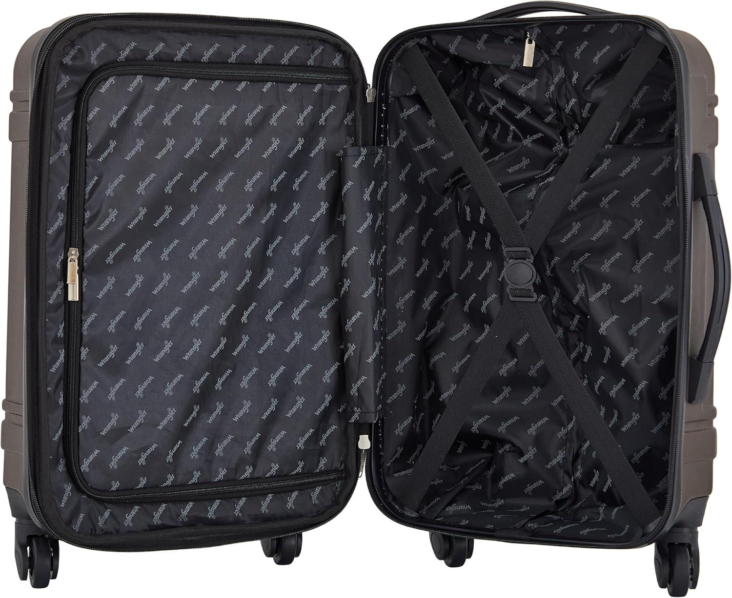 imageWrangler 20quot Astral Hardside CarryOn Luggage BlackCedar