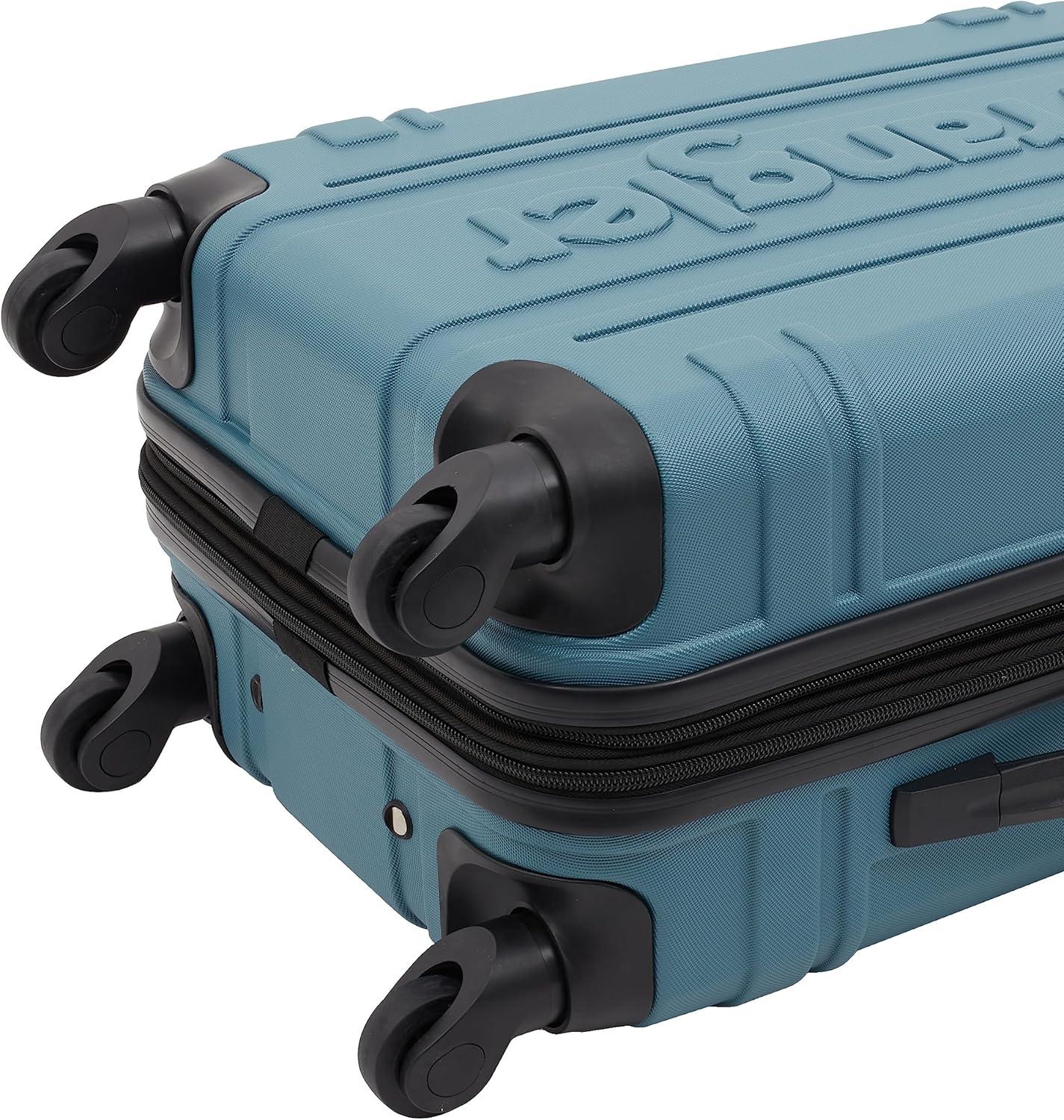 imageWrangler 20quot Astral Hardside CarryOn Luggage BlackHydro