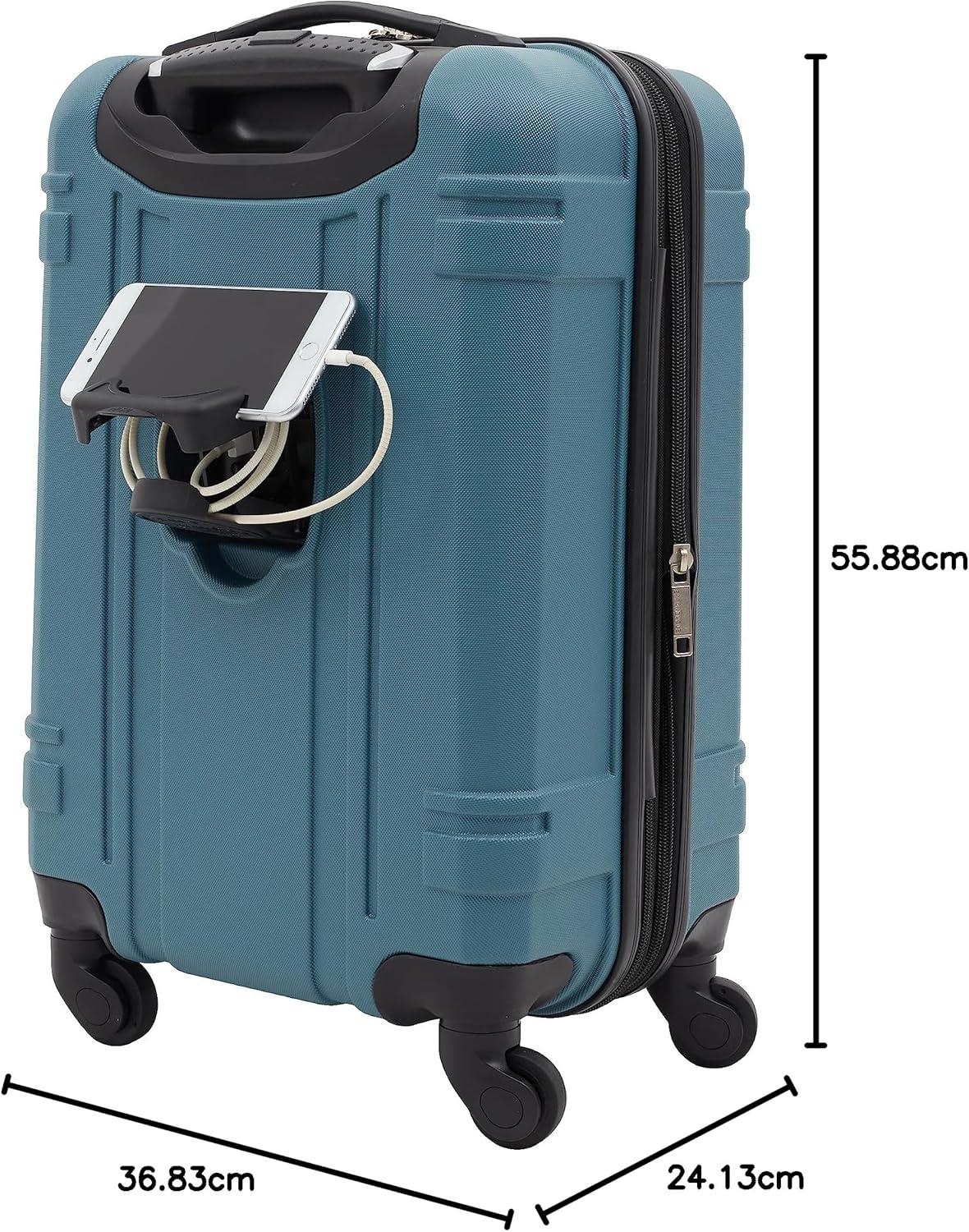 imageWrangler 20quot Astral Hardside CarryOn Luggage BlackHydro