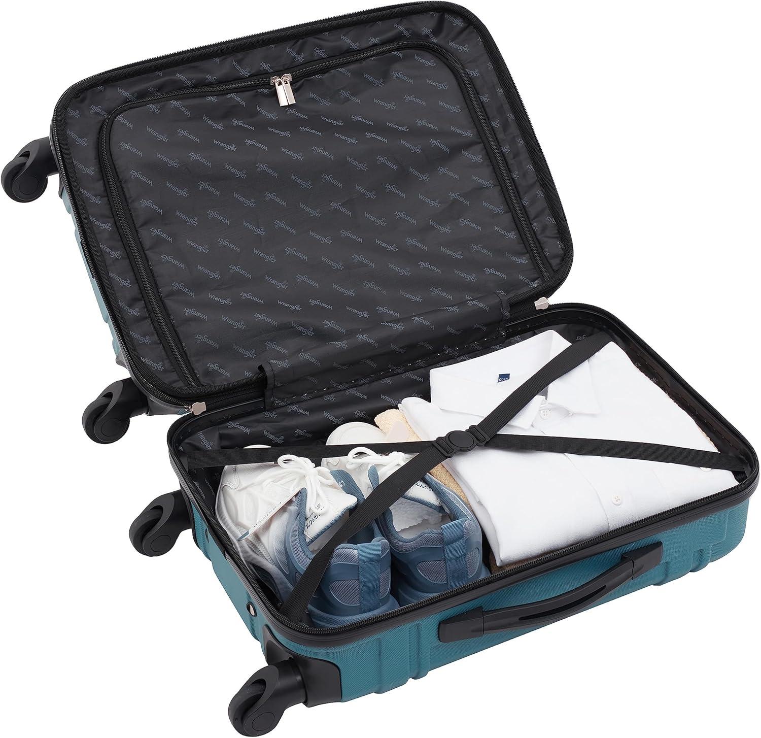 imageWrangler 20quot Astral Hardside CarryOn Luggage BlackHydro