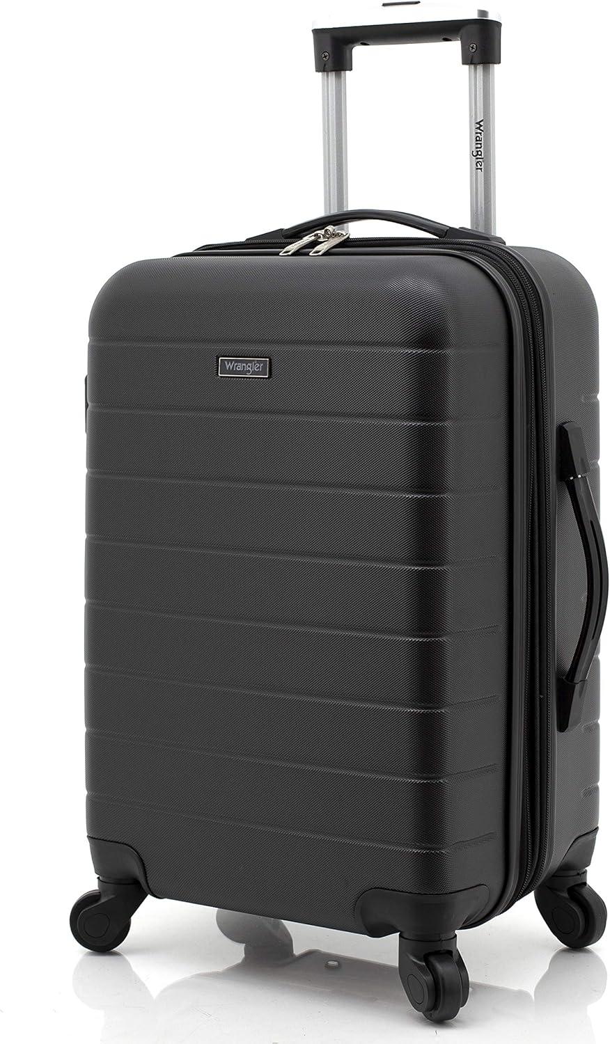 imageWrangler 20quot Smart Spinner CarryOn Luggage With Usb Charging PortBlack