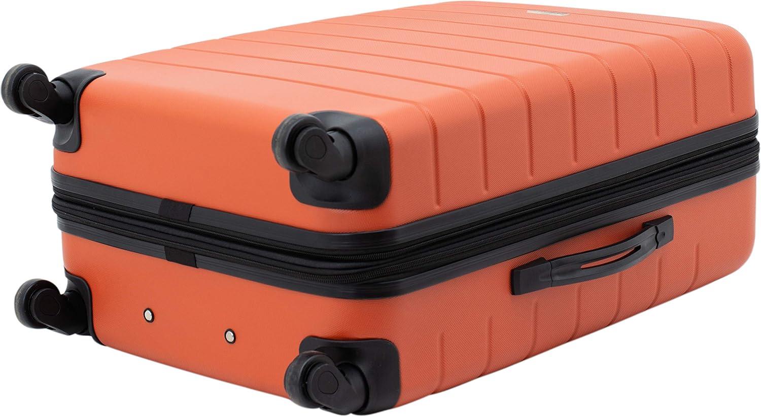 imageWrangler 20quot Smart Spinner CarryOn Luggage With Usb Charging PortBurnt Orange