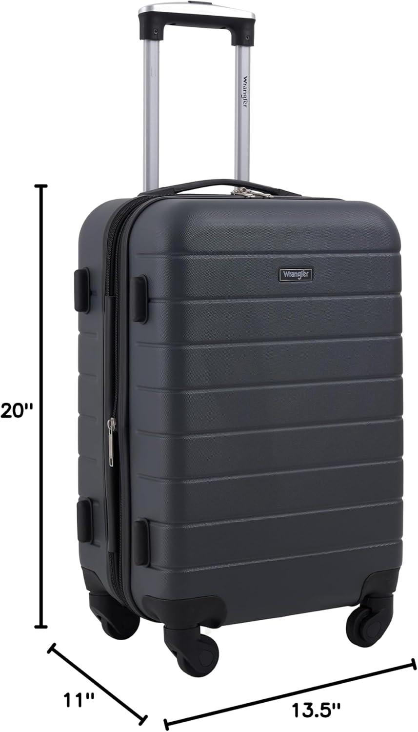 imageWrangler 20quot Smart Spinner CarryOn Luggage With Usb Charging PortDark Shadow