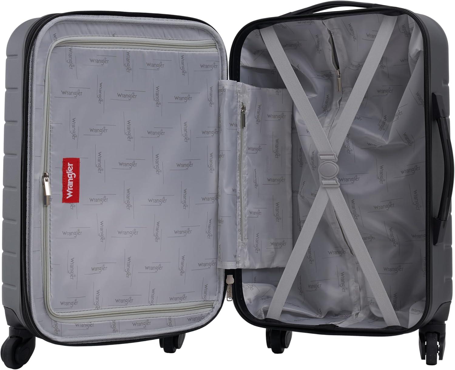 imageWrangler 20quot Smart Spinner CarryOn Luggage With Usb Charging PortDark Shadow