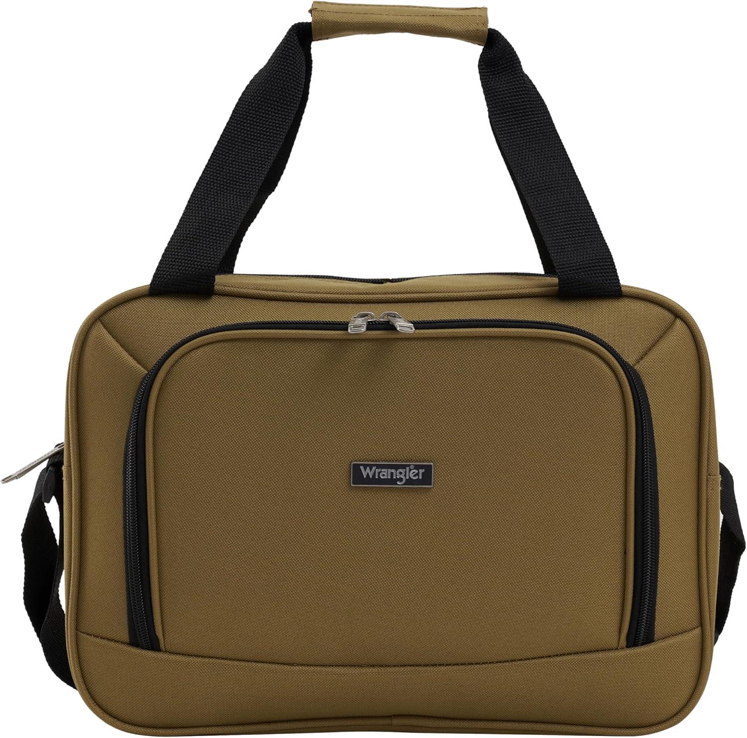 imageWrangler 20quot Smart Spinner CarryOn Luggage With Usb Charging PortWood Thrush