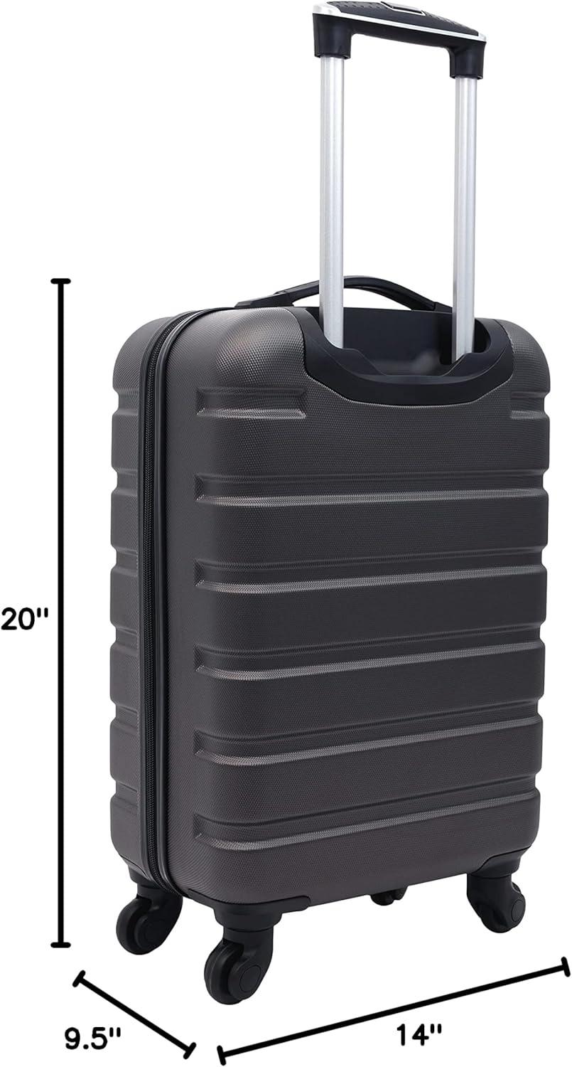imageWrangler 215quot Spinner CarryOn Luggage Navy BlueCharcoal