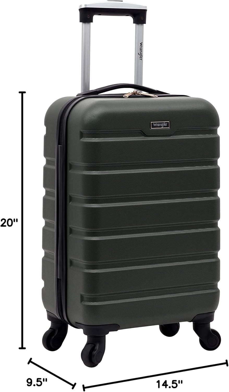 imageWrangler 215quot Spinner CarryOn Luggage Navy BlueDeep Depth