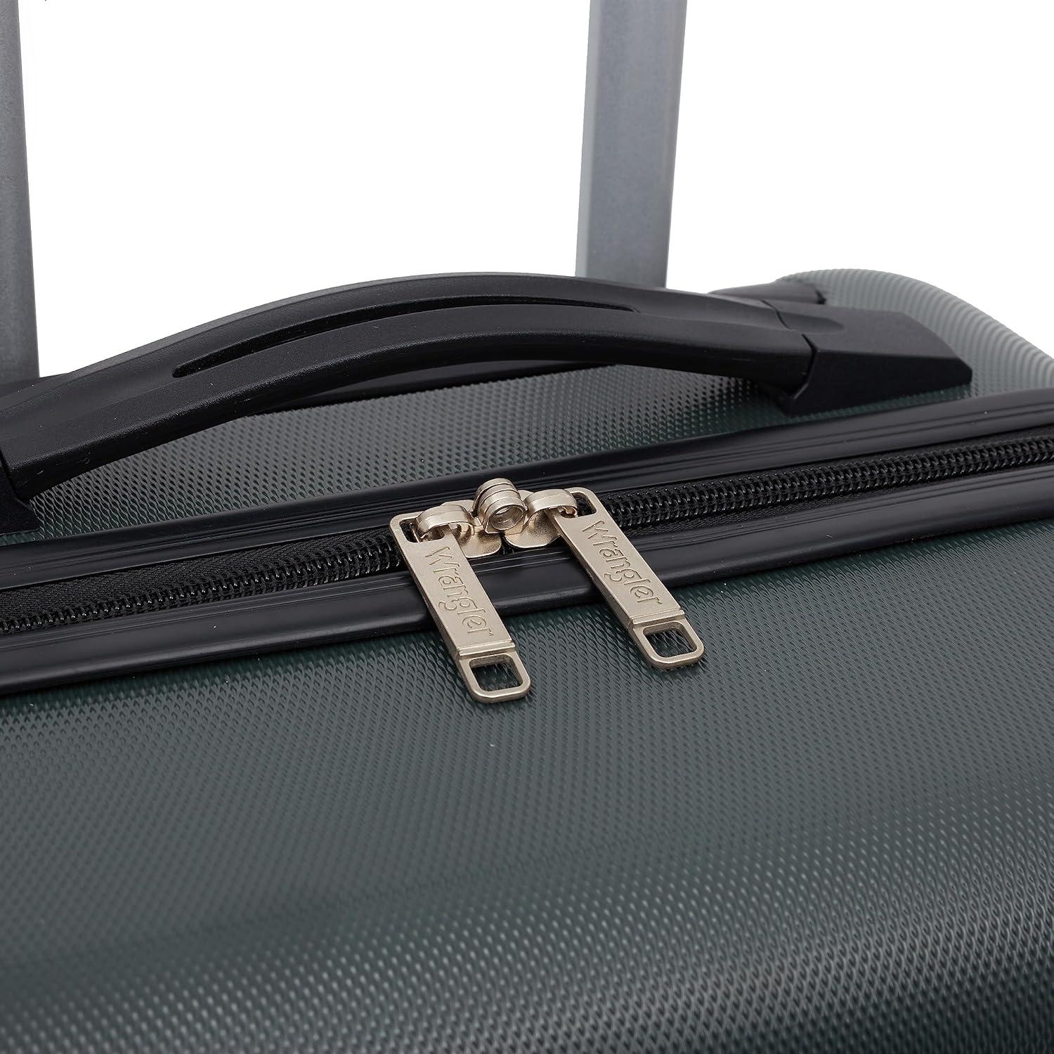 imageWrangler 215quot Spinner CarryOn Luggage Navy BlueOlive