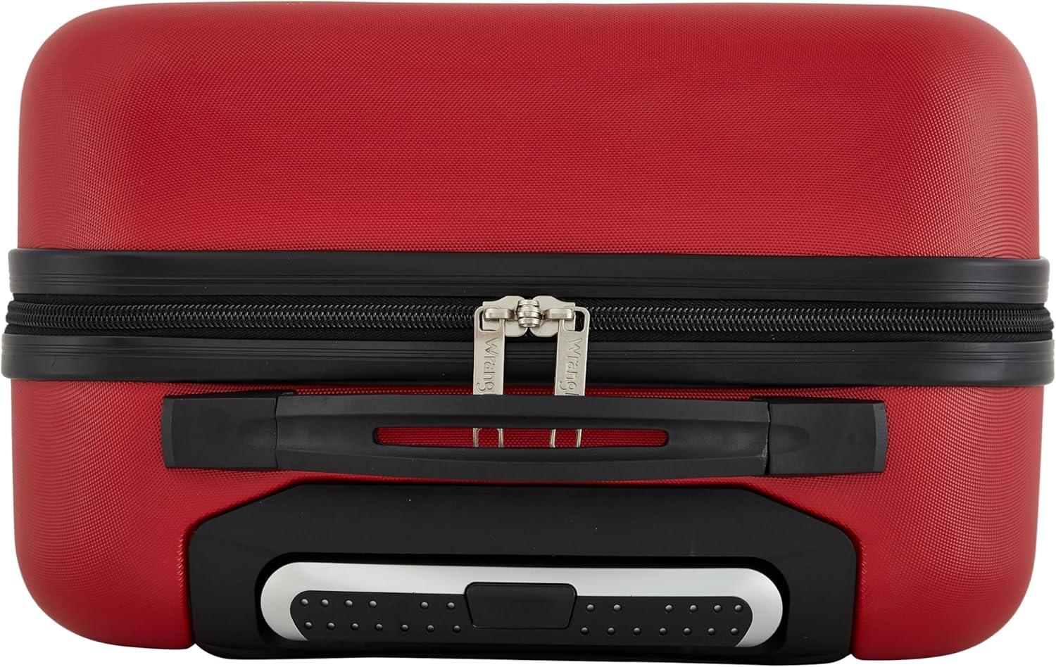 imageWrangler 215quot Spinner CarryOn Luggage Navy BlueSalsa Red