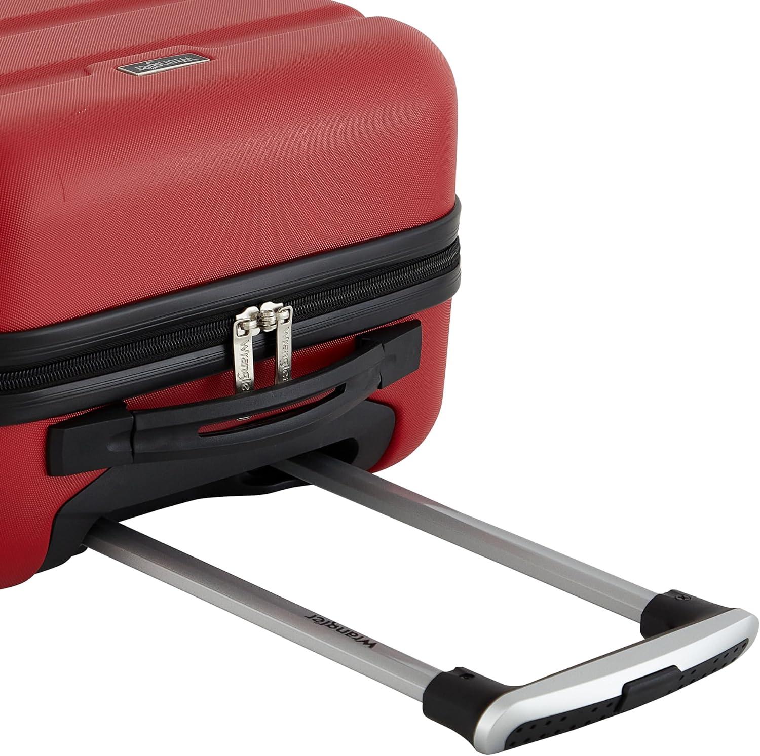 imageWrangler 215quot Spinner CarryOn Luggage Navy BlueSalsa Red