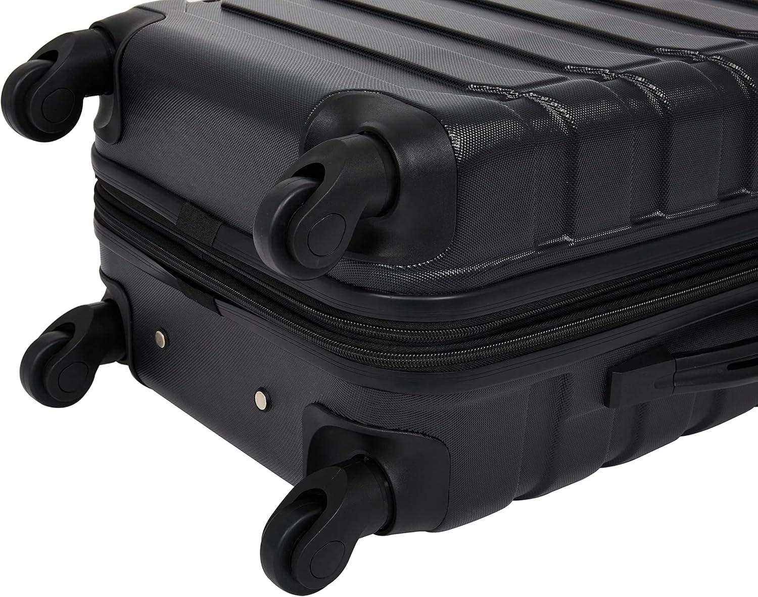 imageWrangler 5 Piece Luggage ampamp Travel Accessories Set RedBlack