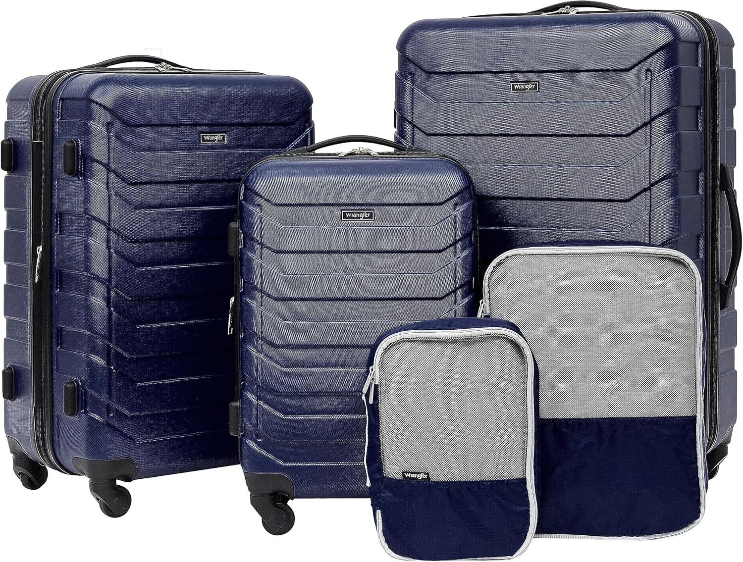 imageWrangler 5 Piece Luggage ampamp Travel Accessories Set RedBlue