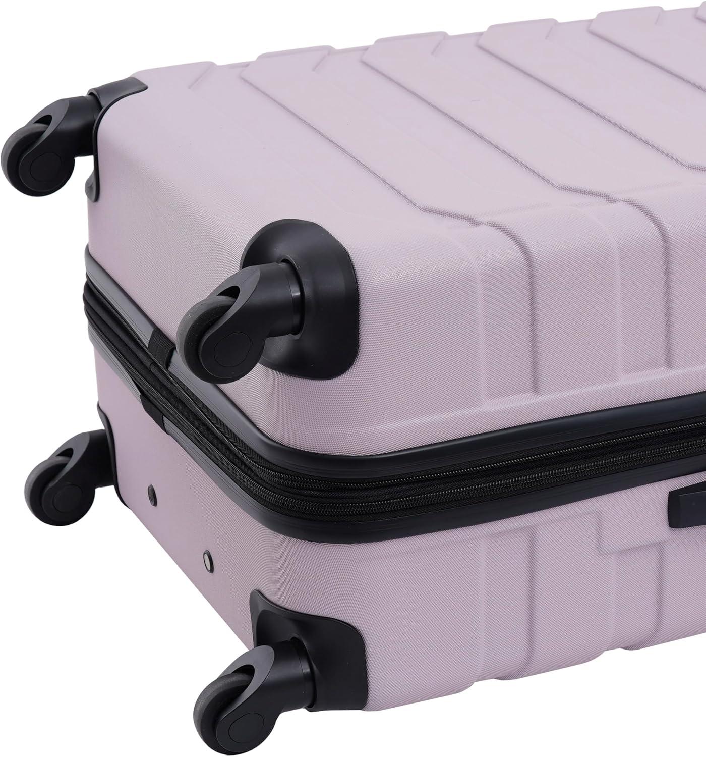 imageWrangler 5 Piece Luggage ampamp Travel Accessories Set RedBurnished Lilac