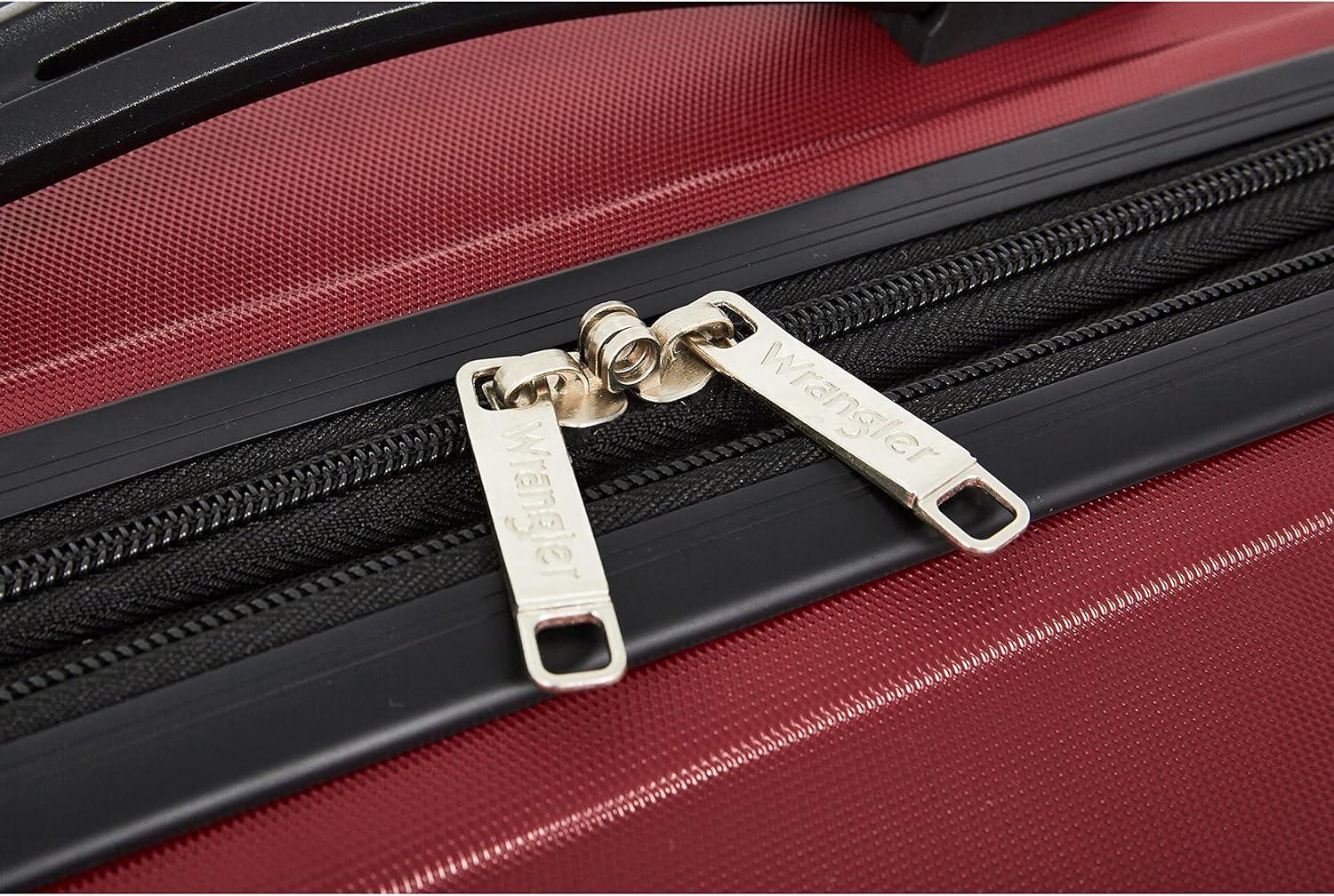 imageWrangler 5 Piece Luggage ampamp Travel Accessories Set RedRed