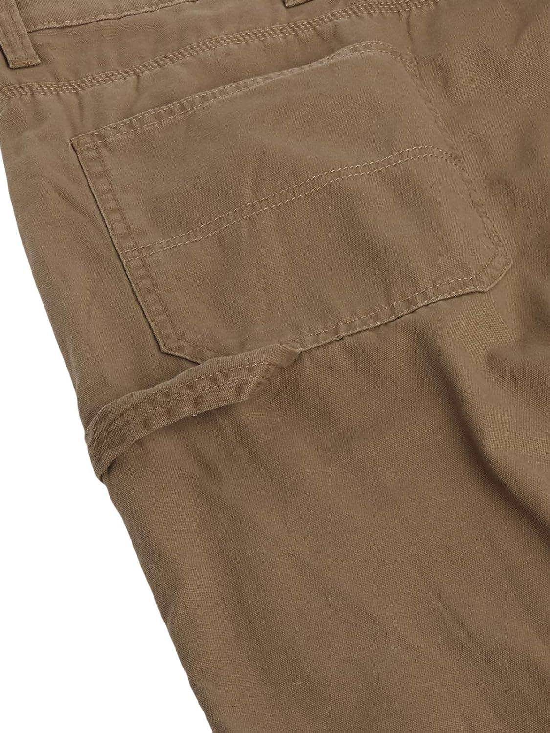imageWrangler Authentics Mens Fleece Lined Carpenter PantAutumn Khaki