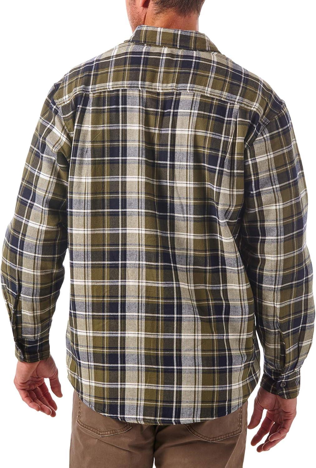 imageWrangler Authentics Mens Long Sleeve Sherpa Lined Shirt JacketOlive Sky