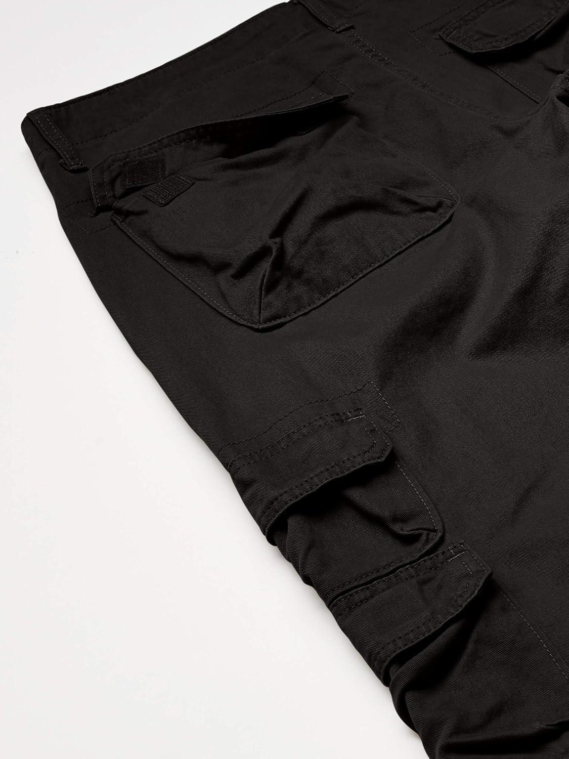 imageWrangler Authentics Mens Premium Relaxed Fit Straight Leg Cargo PantBlack