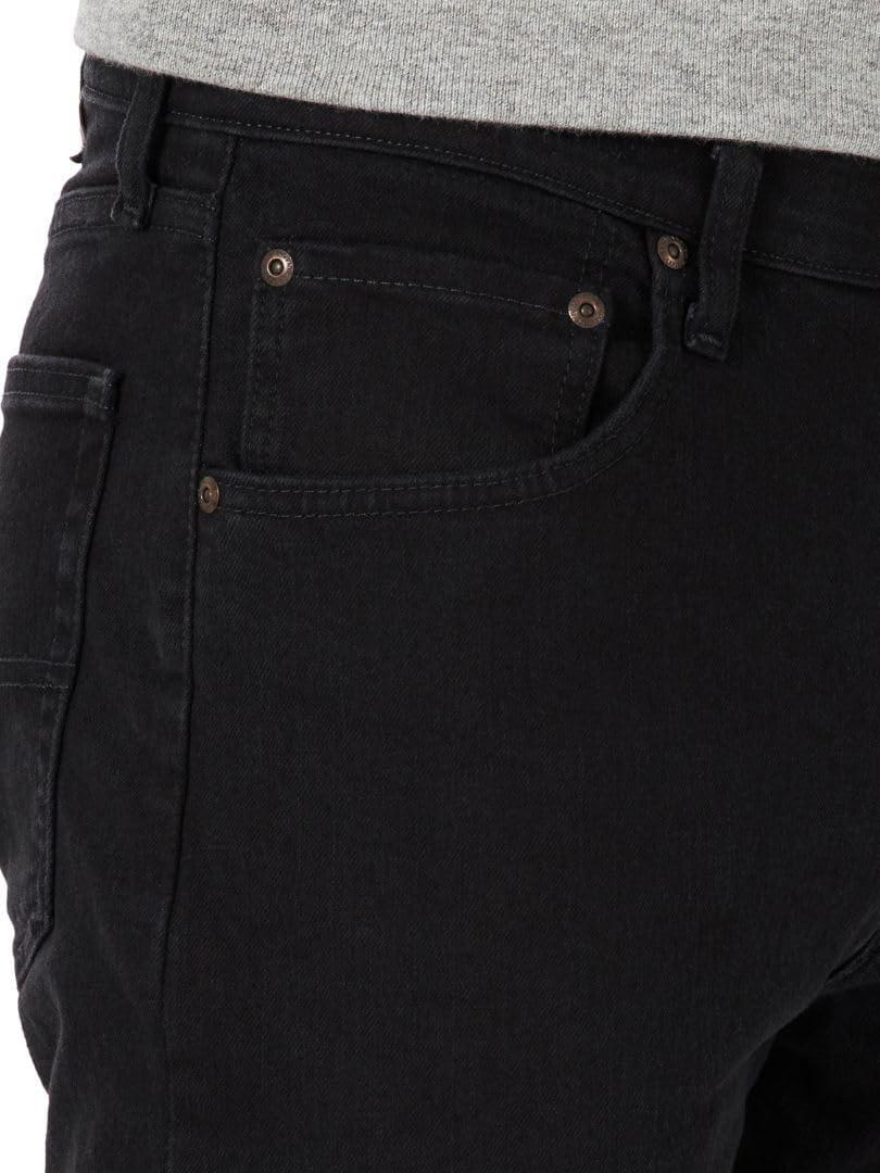 imageWrangler Authentics Mens Regular Fit Comfort Flex Waist JeanBlack