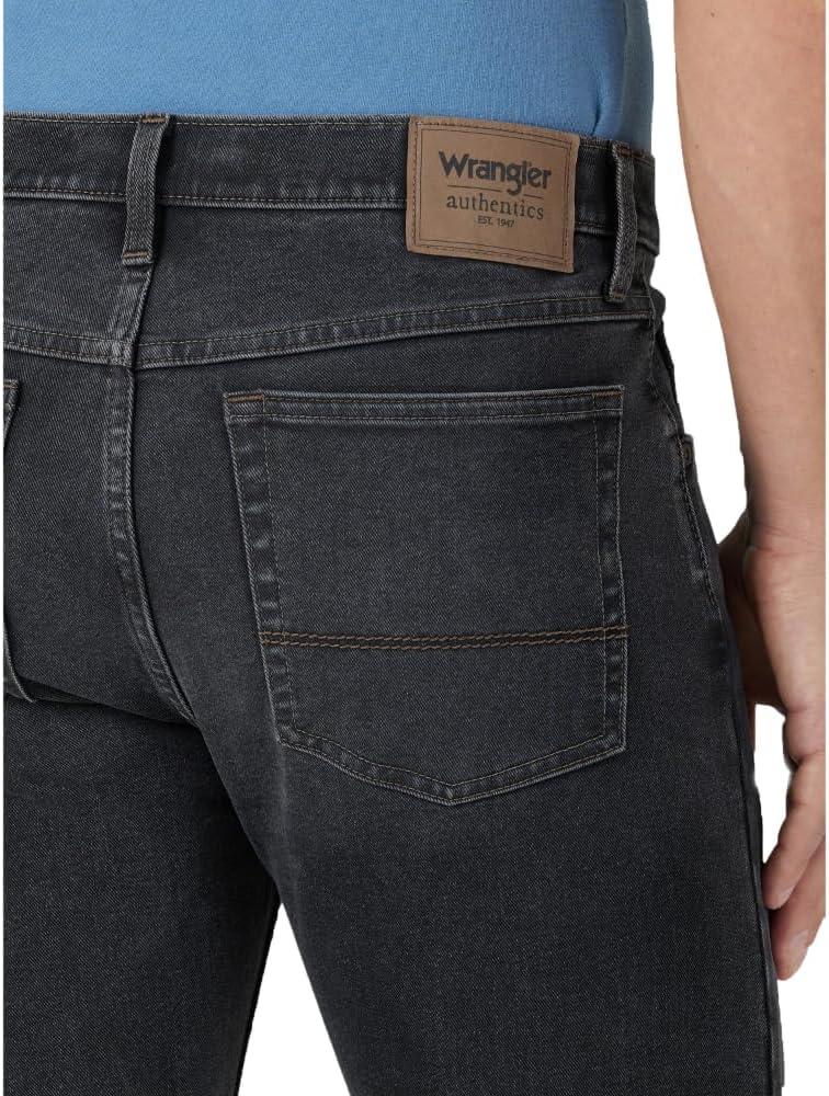 imageWrangler Authentics Mens Slim Fit Straight Leg JeanBlack Charcoal