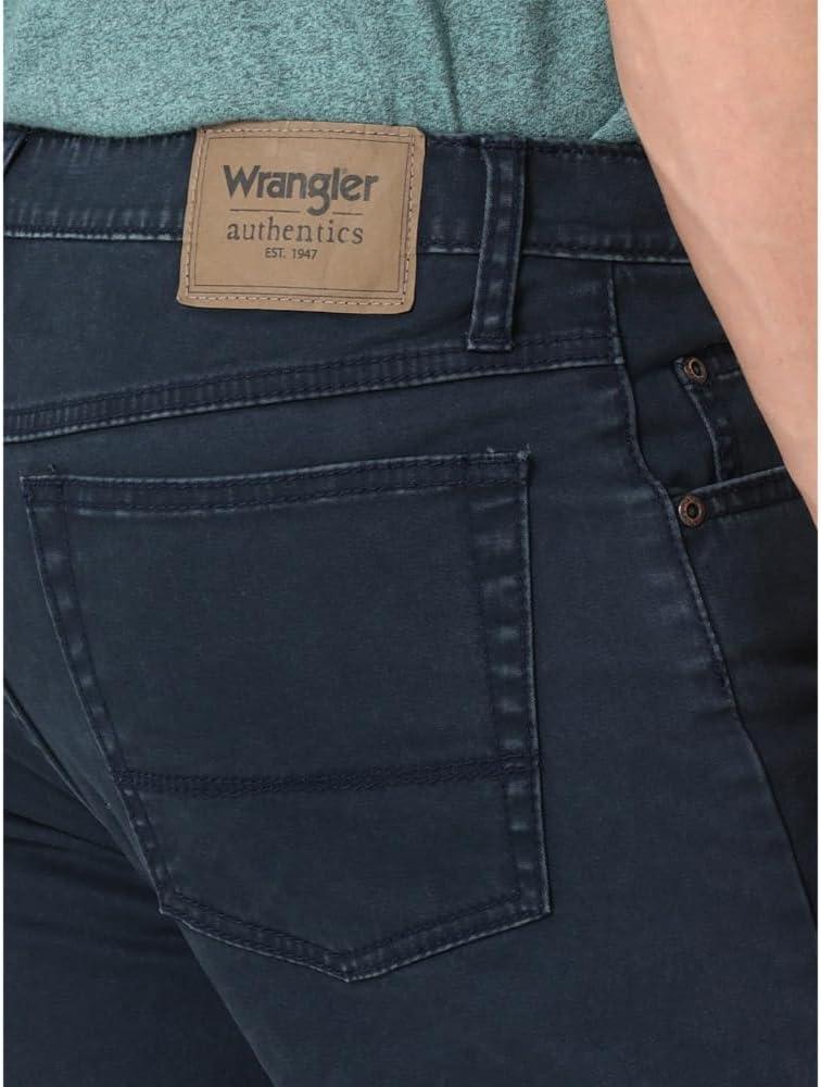 imageWrangler Authentics Mens Slim Fit Straight Leg JeanDark Sapphire