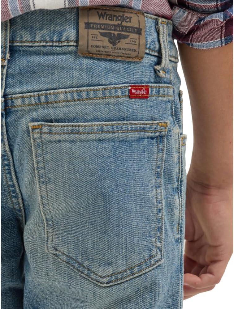 imageWrangler Boys Boot Cut Jean WaldonStonewash Indigo