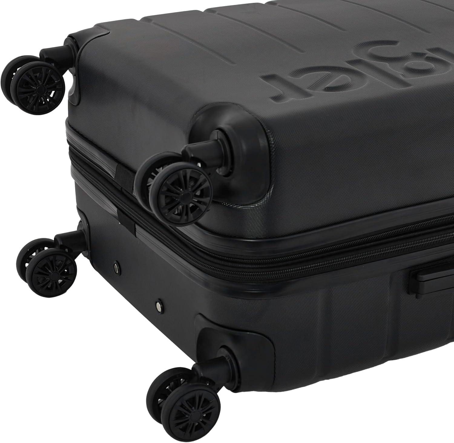 imageWrangler Maverick 3 Piece Luggage Set Silver SageBlack