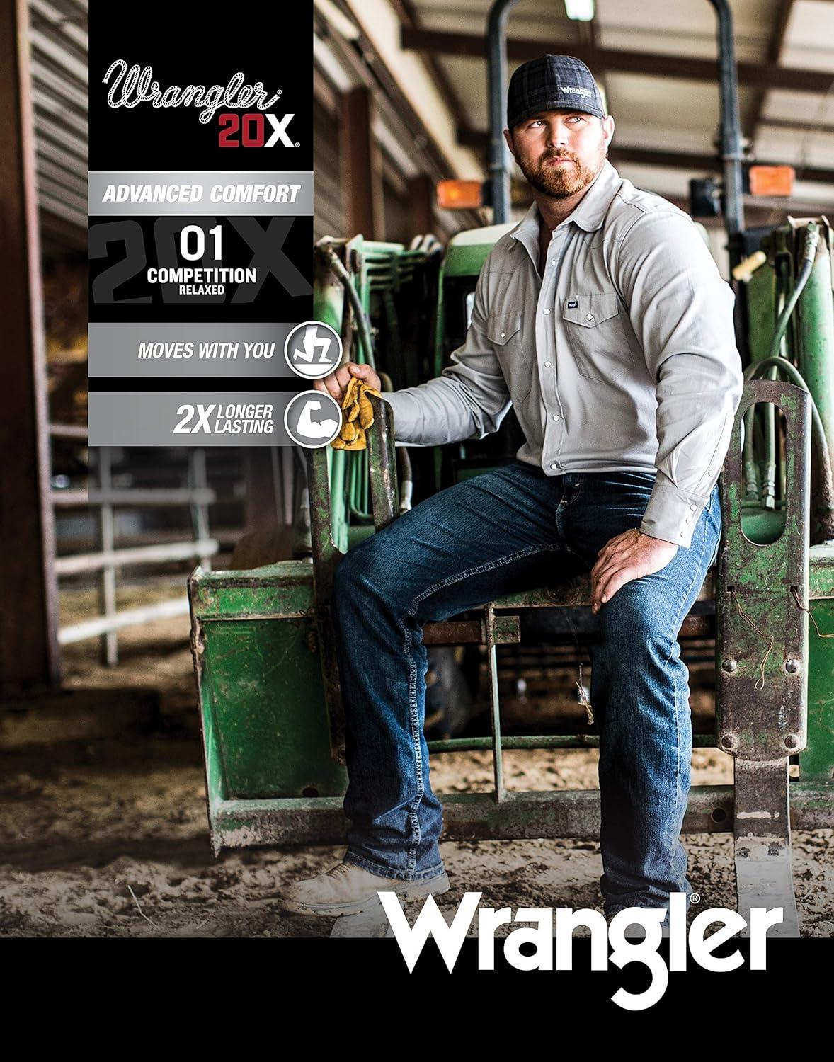 imageWrangler Mens 20X 01 Competition Relaxed Fit JeanLaser Blue