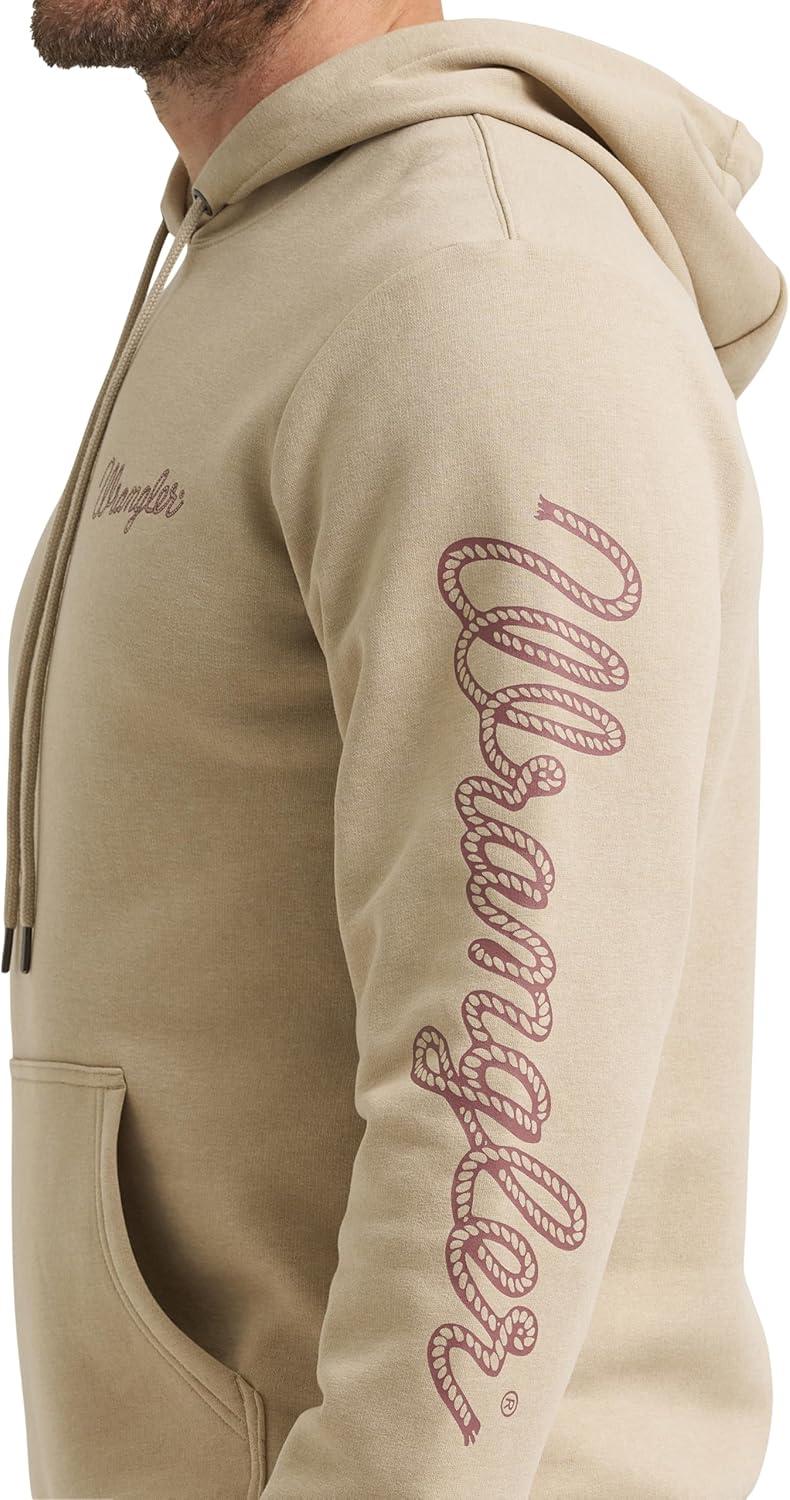 imageWrangler Mens Blue Sleeve Logo HoodieTrench Coat