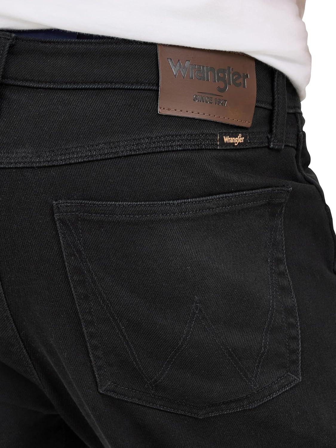 imageWrangler Mens Peak Comfort Stretch Twill JeanGeorge Black