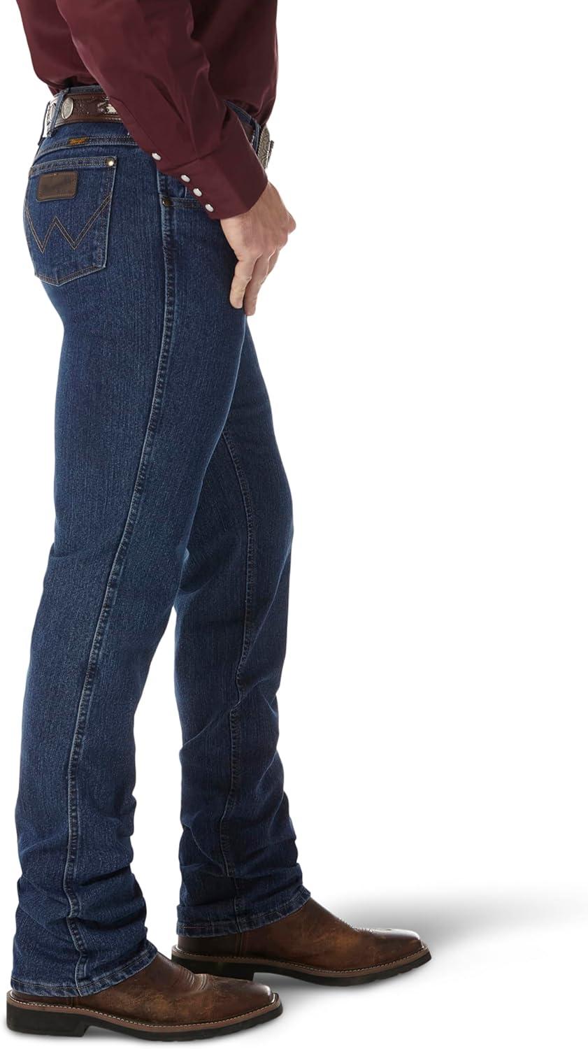 imageWrangler Mens Premium Performance Advanced Comfort Cowboy Cut Stone Bleach JeanMid Stone