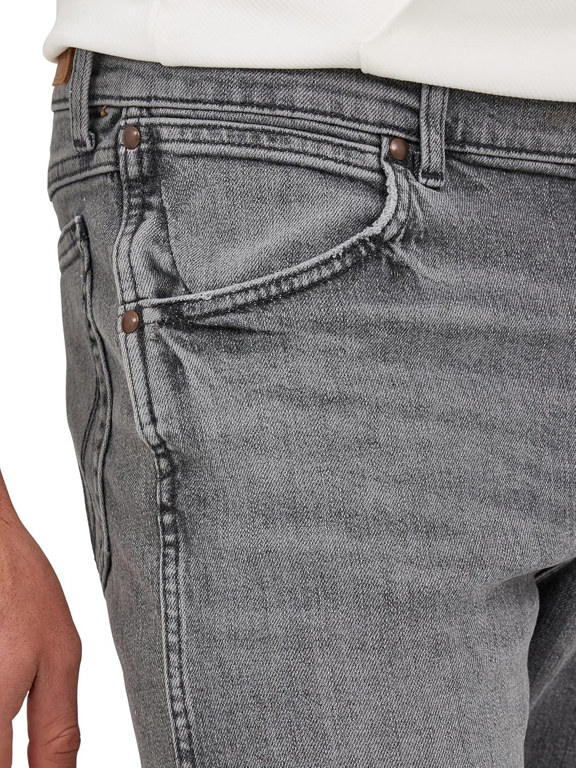 imageWrangler Mens Slim Straight JeanLight Grey Wash