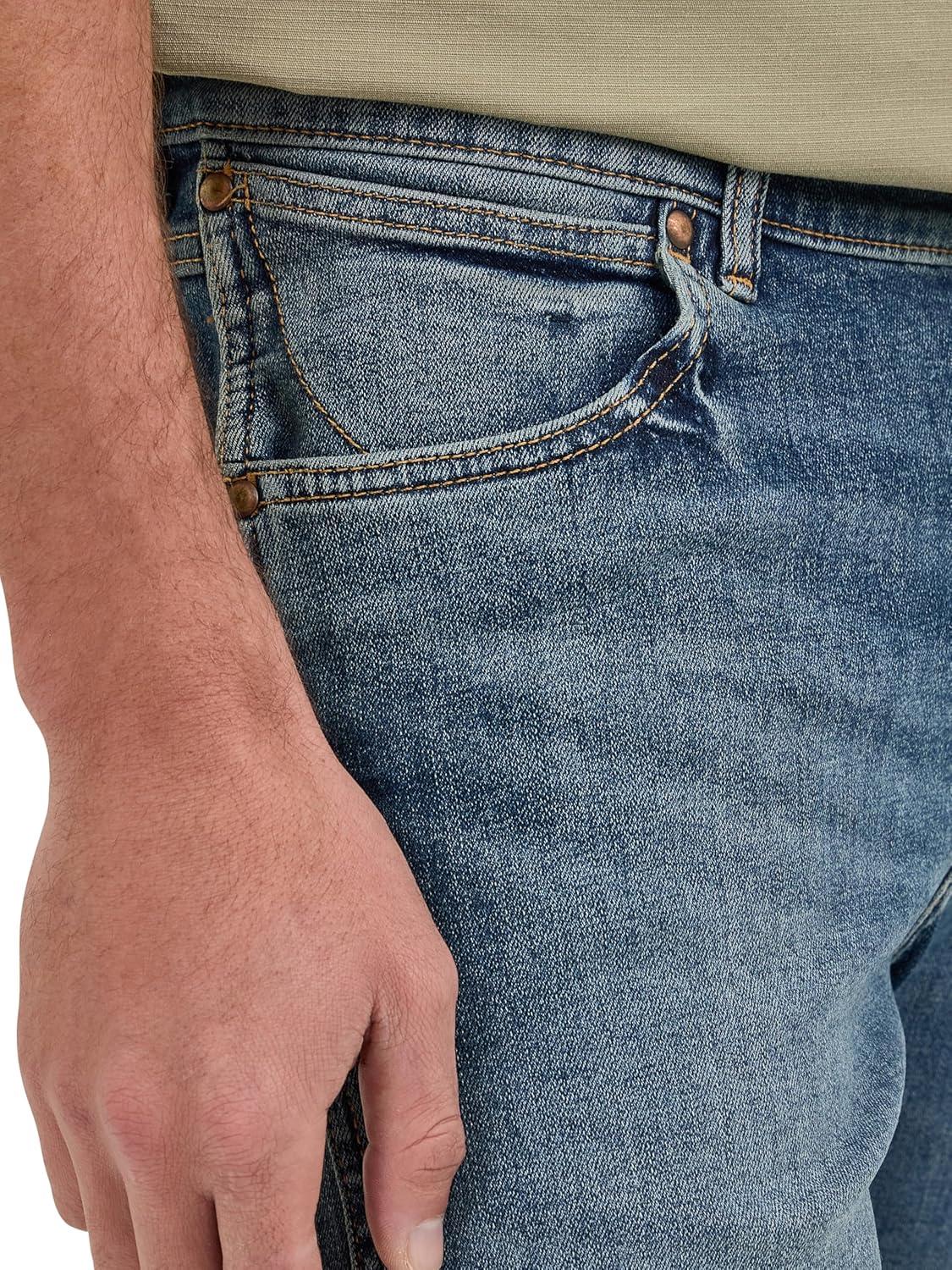 imageWrangler Mens Slim Straight JeanMedium Wash