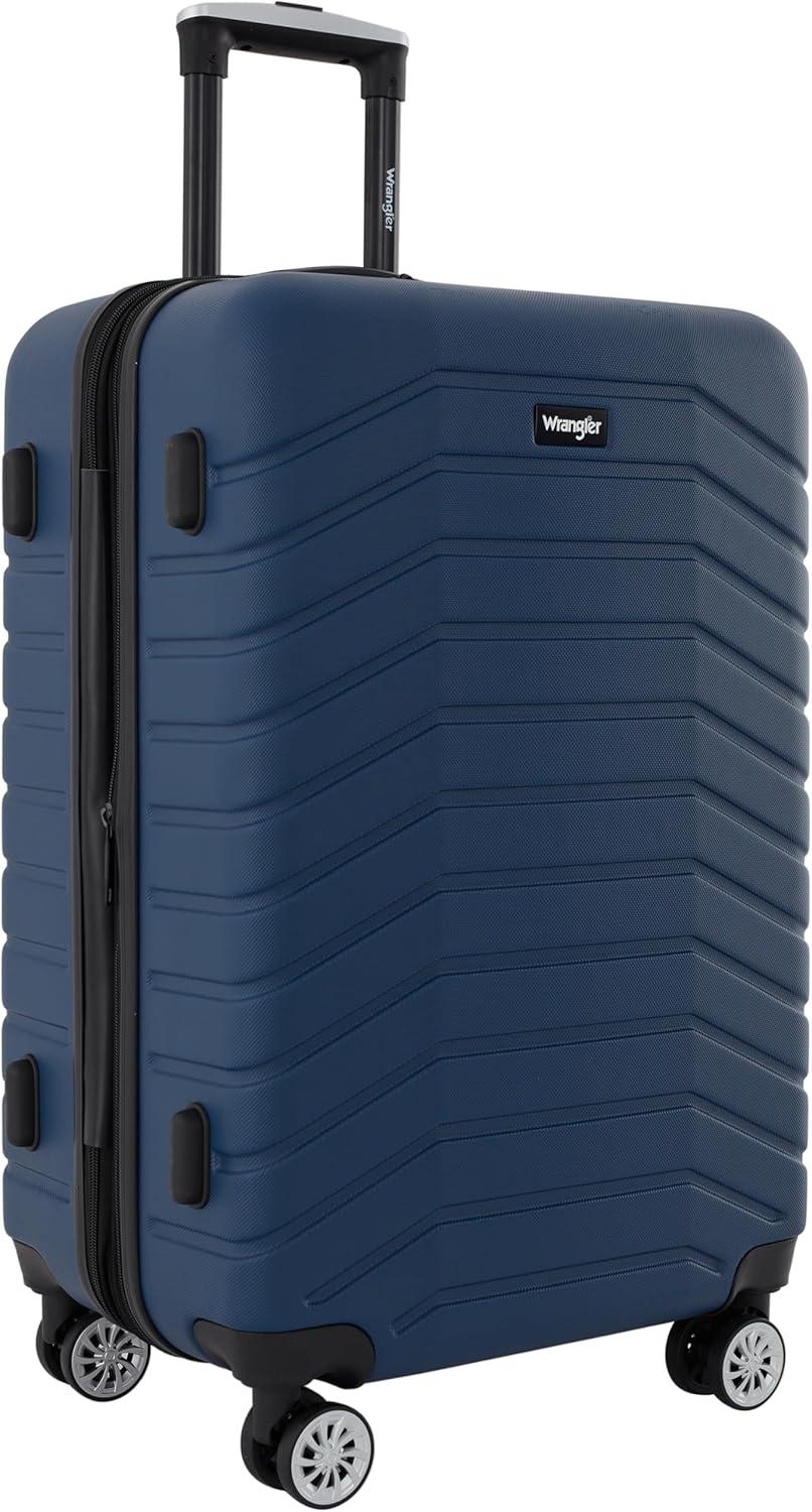 imageWrangler Tahoe 3 Piece Spinner Luggage Set Desert TaupePoseidon Blue