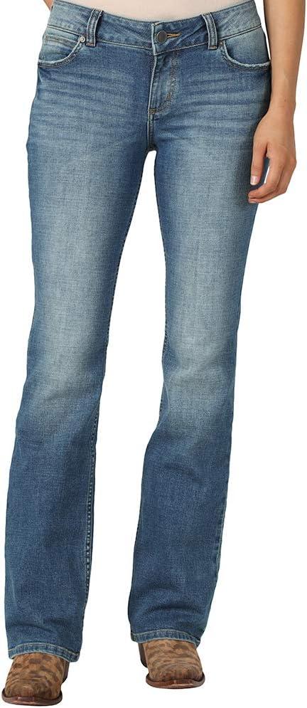 imageWrangler Womens Western Mid Rise Stretch Boot Cut JeanDeliah