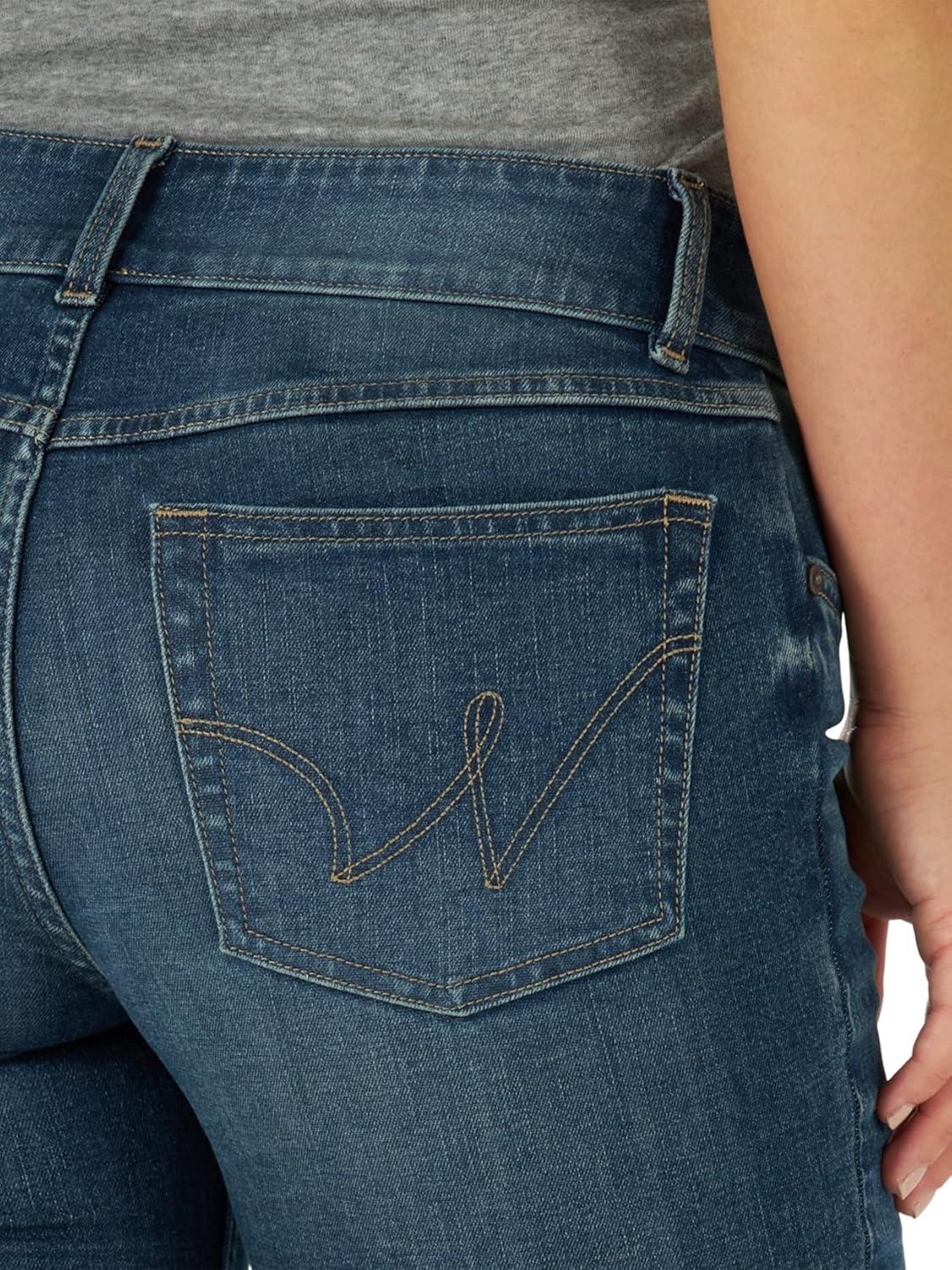 imageWrangler Womens Western Mid Rise Stretch Boot Cut JeanHelen