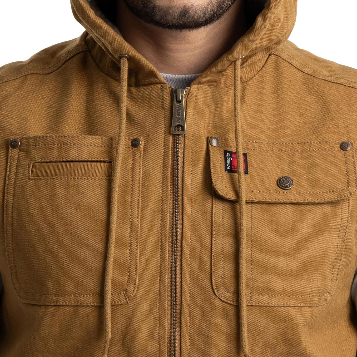 imageWrangler mens Sherpa Lined Vest With HoodDuck