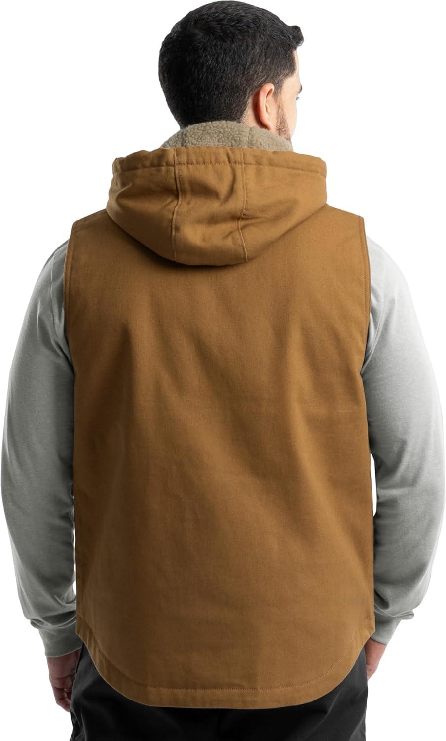 imageWrangler mens Sherpa Lined Vest With HoodDuck