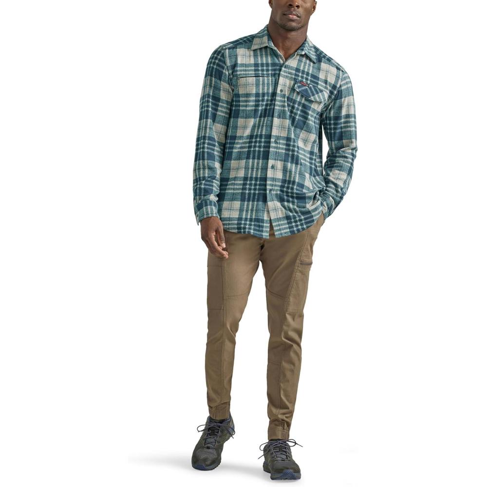 imageATG Mens Campsite ButtonDown Plaid ShirtCedar