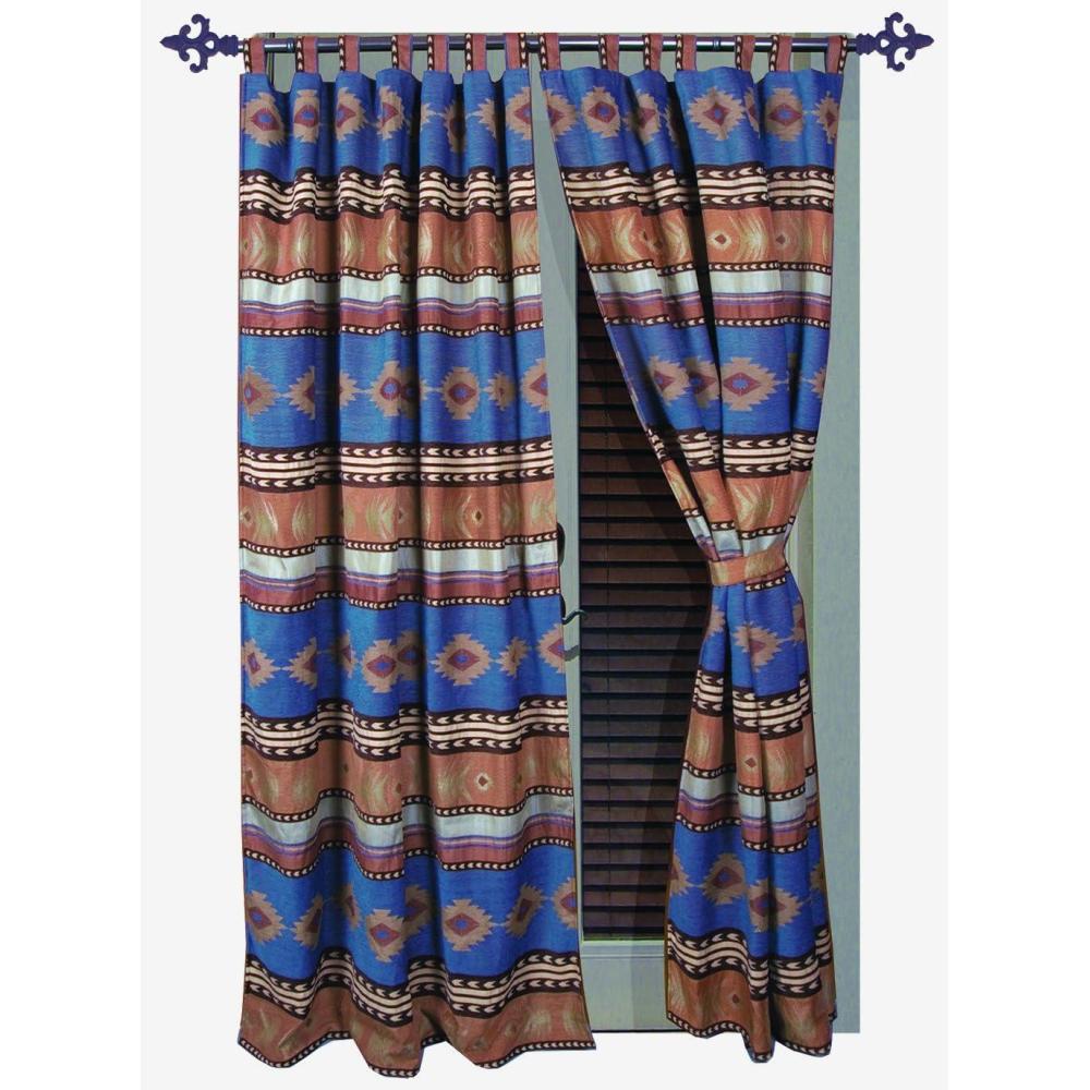 imageCARSTENS INC Woven Chenille Curtain Panel Set 2 Panels 54quot x 84quot Each Wrangler Mesa DaybreakSierra