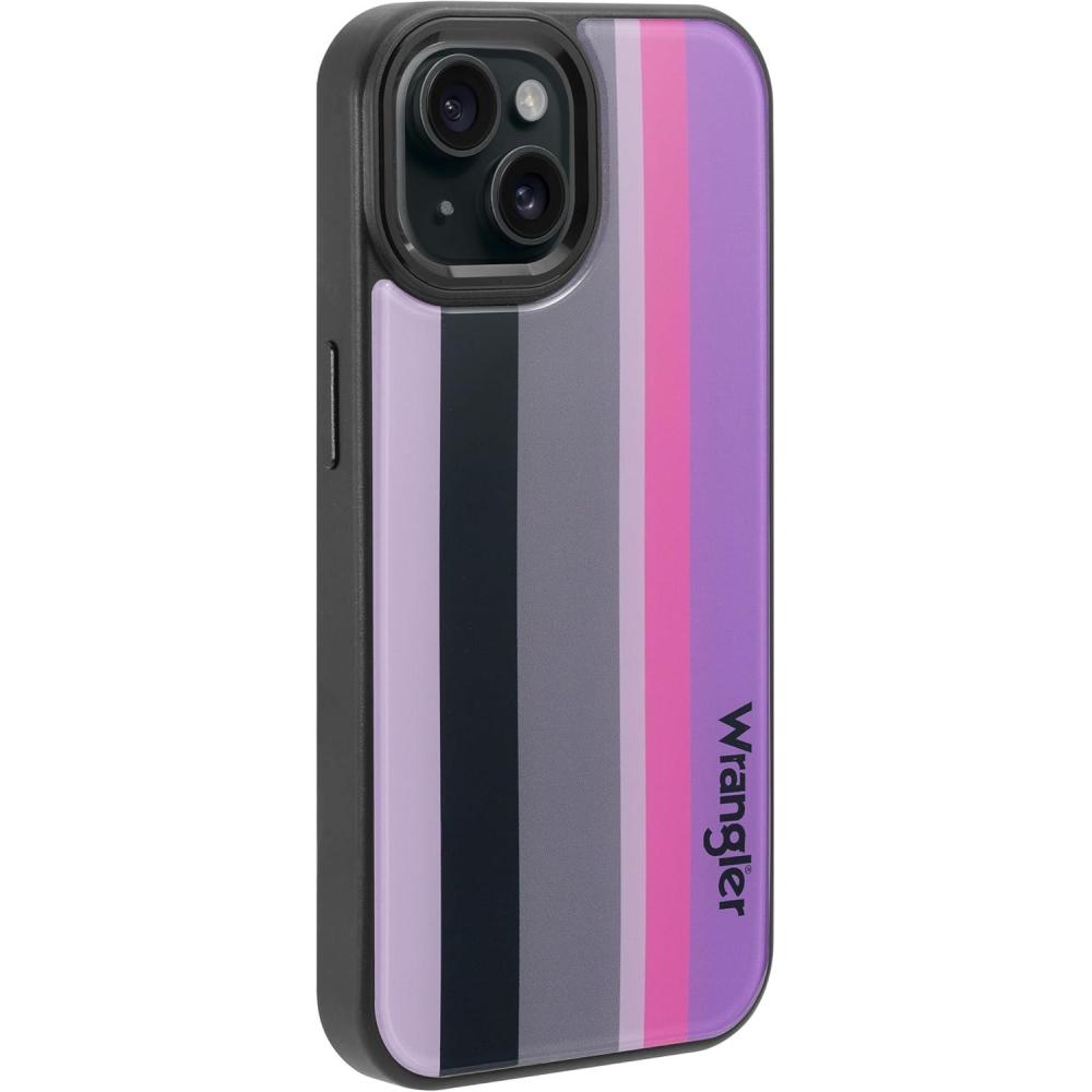 imageWITHit Wrangler MultiStriped Phone Case for iPhone 1515 Pro15 Pro Max Western Design MagSafe Compatible Ridge Bloom iPhone 15