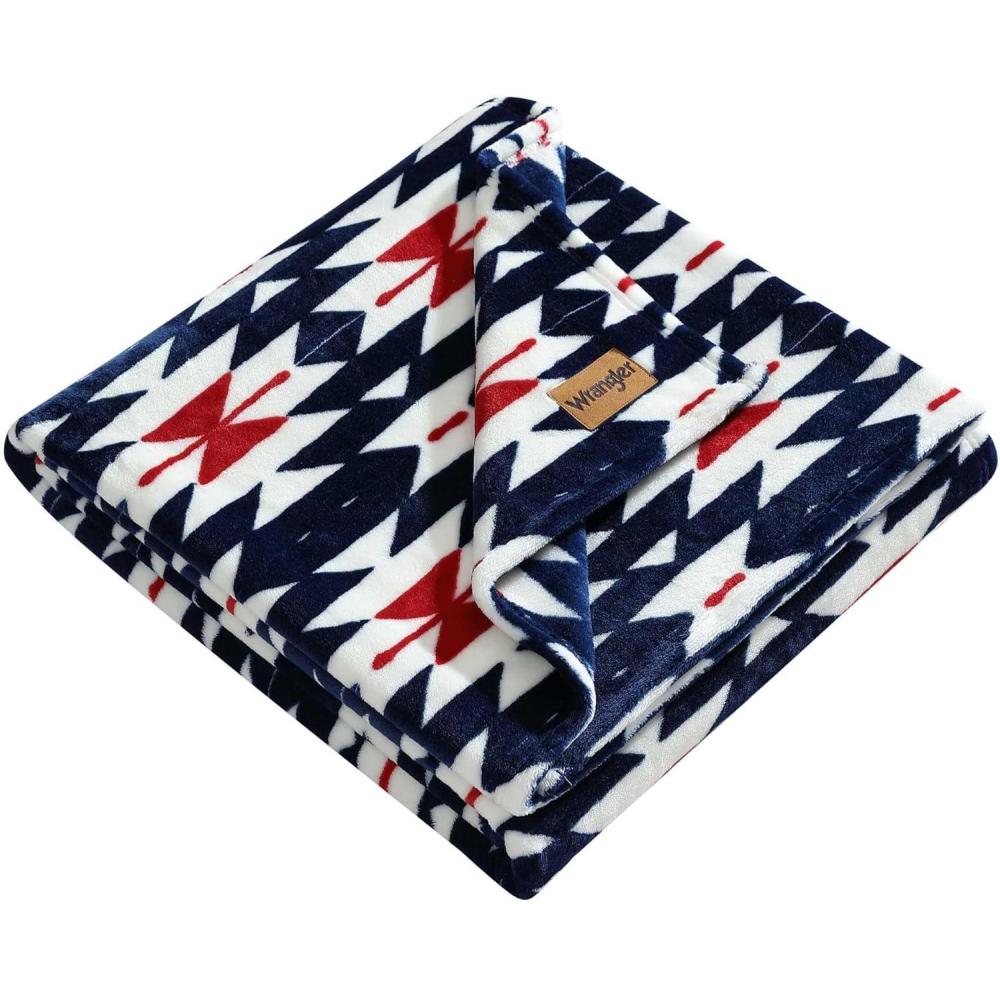 imageWrangler  Blanket Super Soft Plush Bedding Yellowstone Inspired Throw Blanket for Couch or Bed Cactus Garden Green 50quot x 70quotNavajos Blue