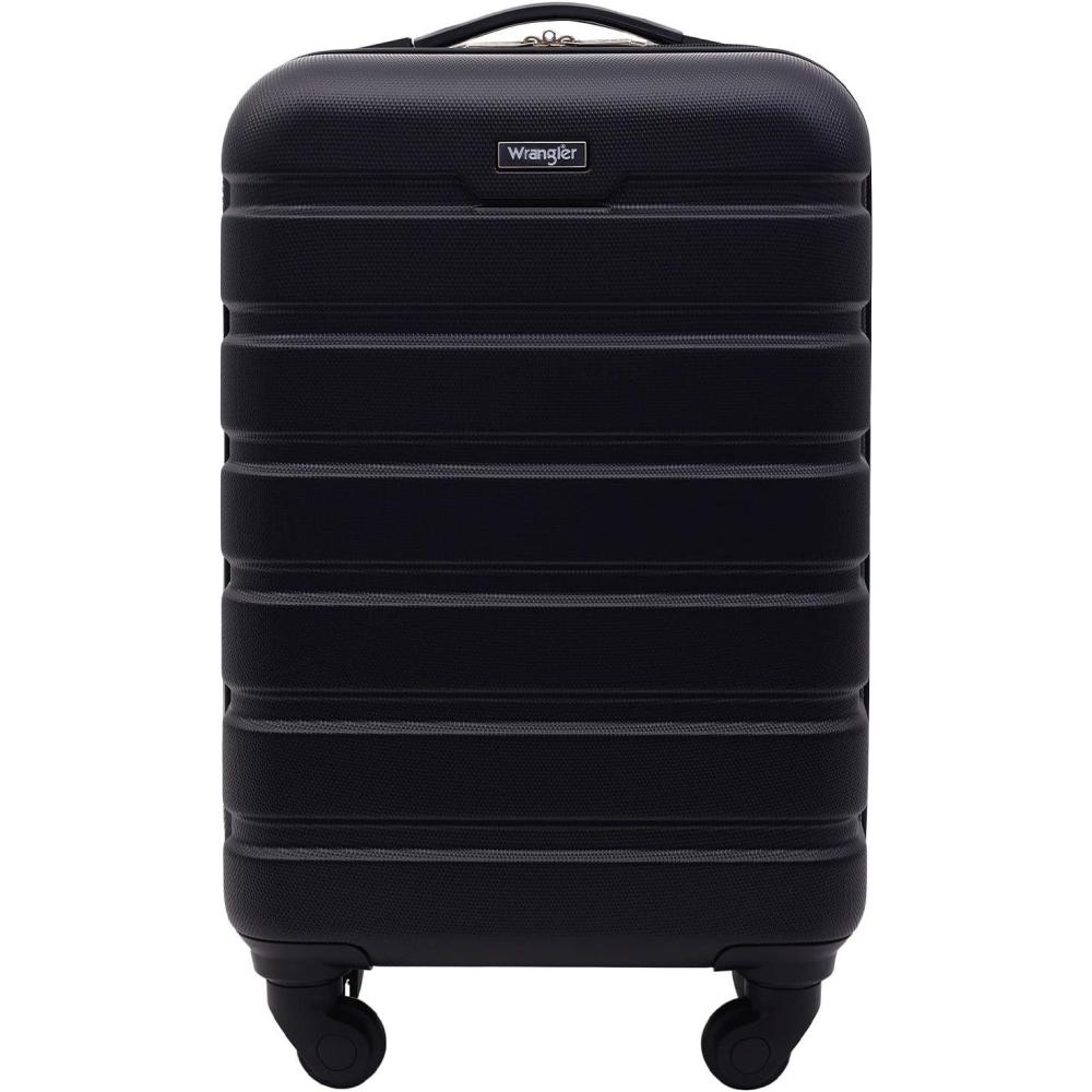 imageWrangler 215quot Spinner CarryOn Luggage Navy BlueBlack