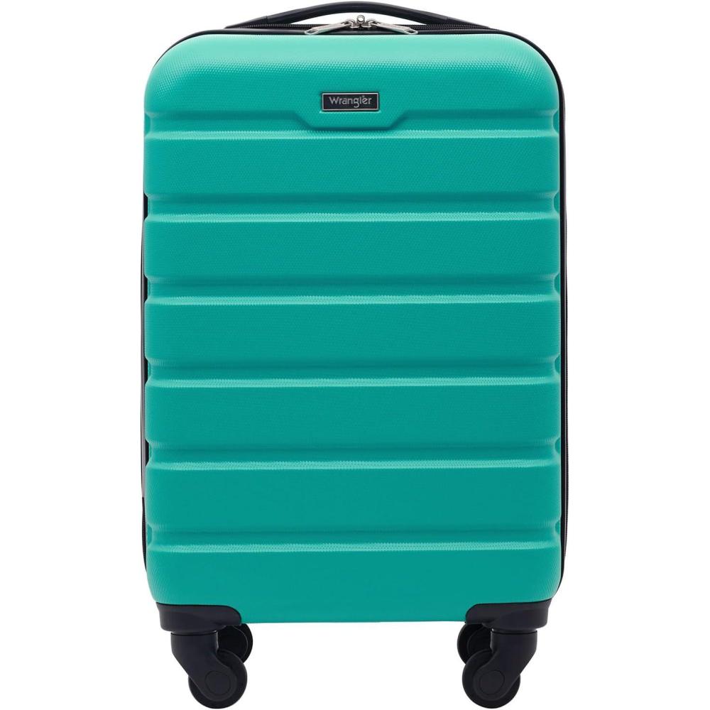 imageWrangler 215quot Spinner CarryOn Luggage Navy BlueTeal