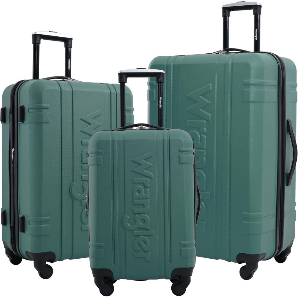 imageWrangler 3 Piece Astral Travel Luggage Set Sage BrushSage Brush