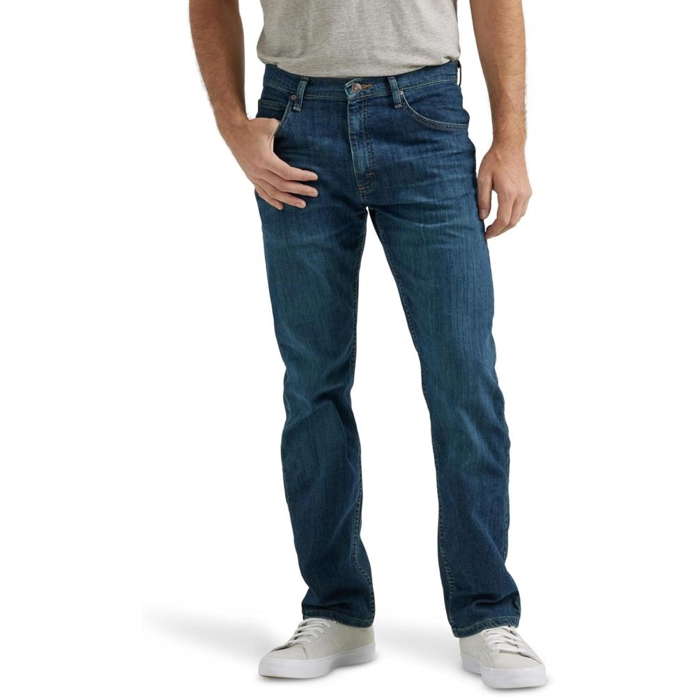 imageWrangler Authentics Mens Classic 5Pocket Regular Fit Flex JeanTwilight Flex