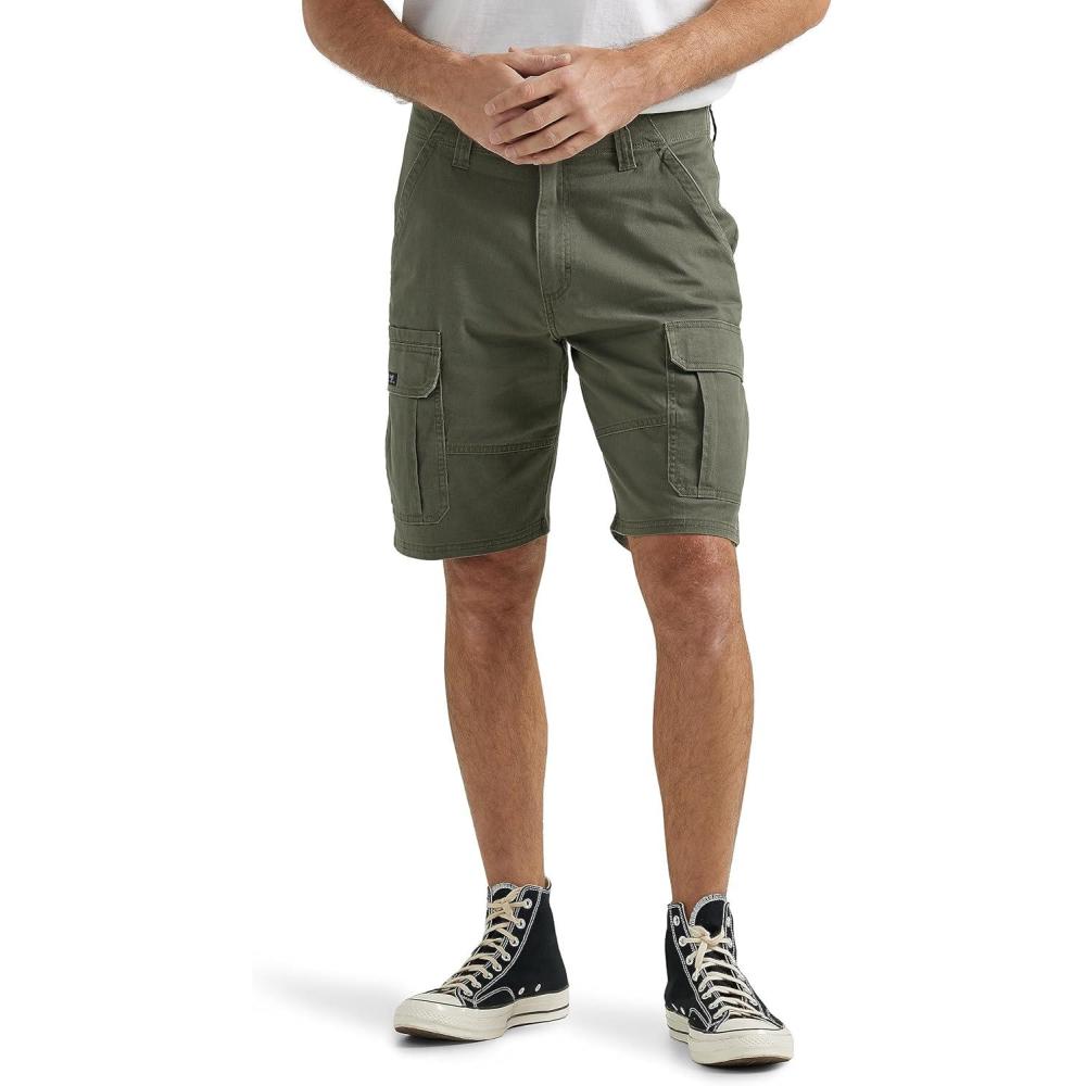imageWrangler Authentics Mens Classic Cargo Stretch ShortOlive